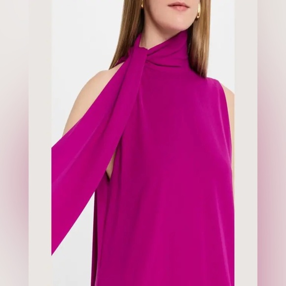 New EVE Black Halo Henna Cocktail Mini Dress Berry Plum Trapeze Sz M - Picture 3 of 13